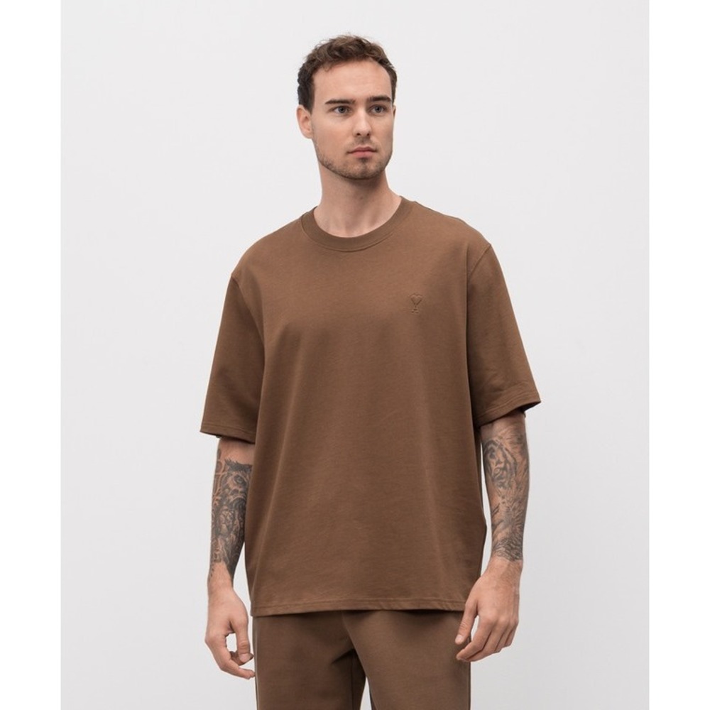 Ami Alexandre Mattiussi Brown Oversized Logo T-Shirt XXL